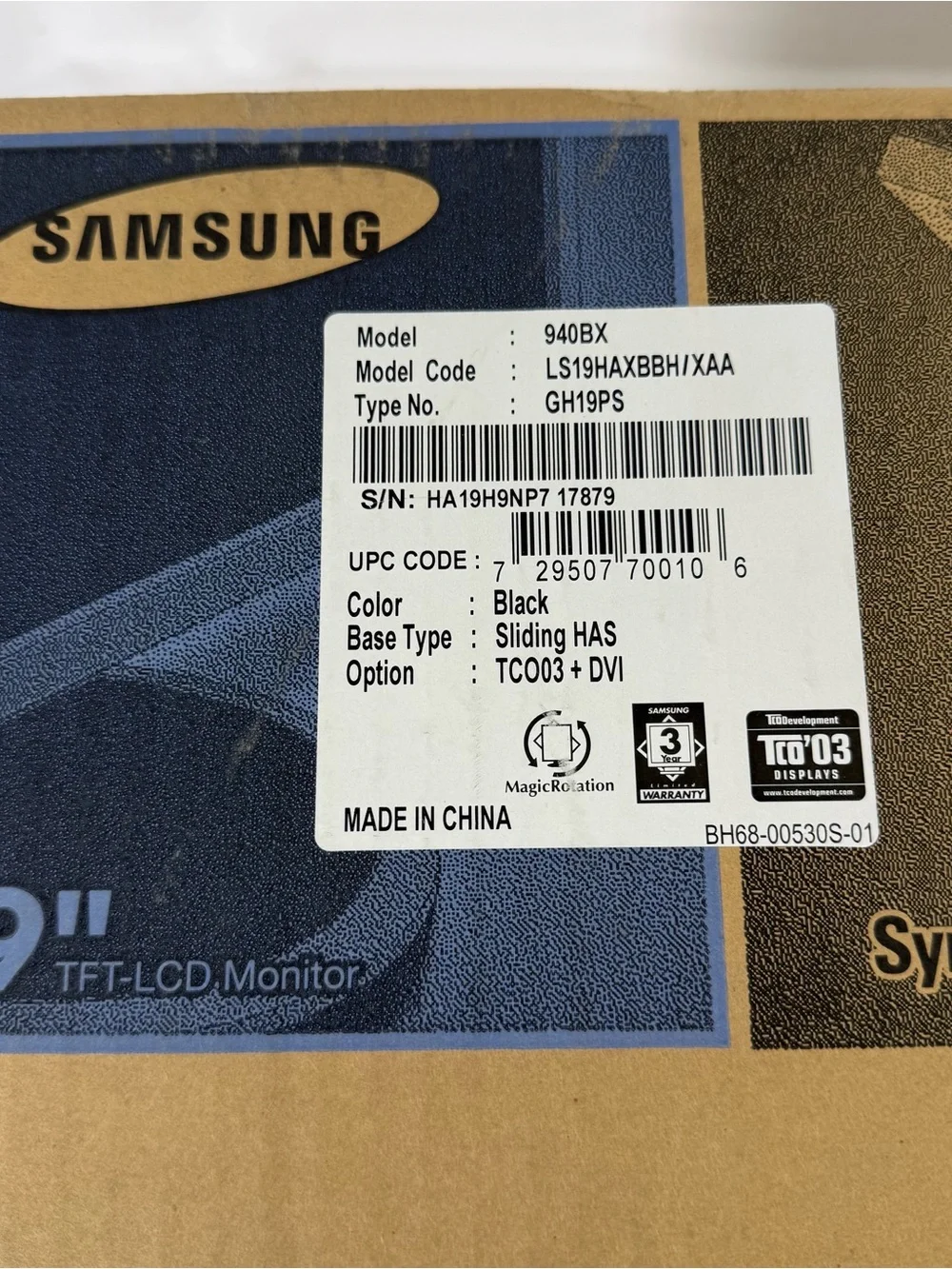 Samsung 940BX 19